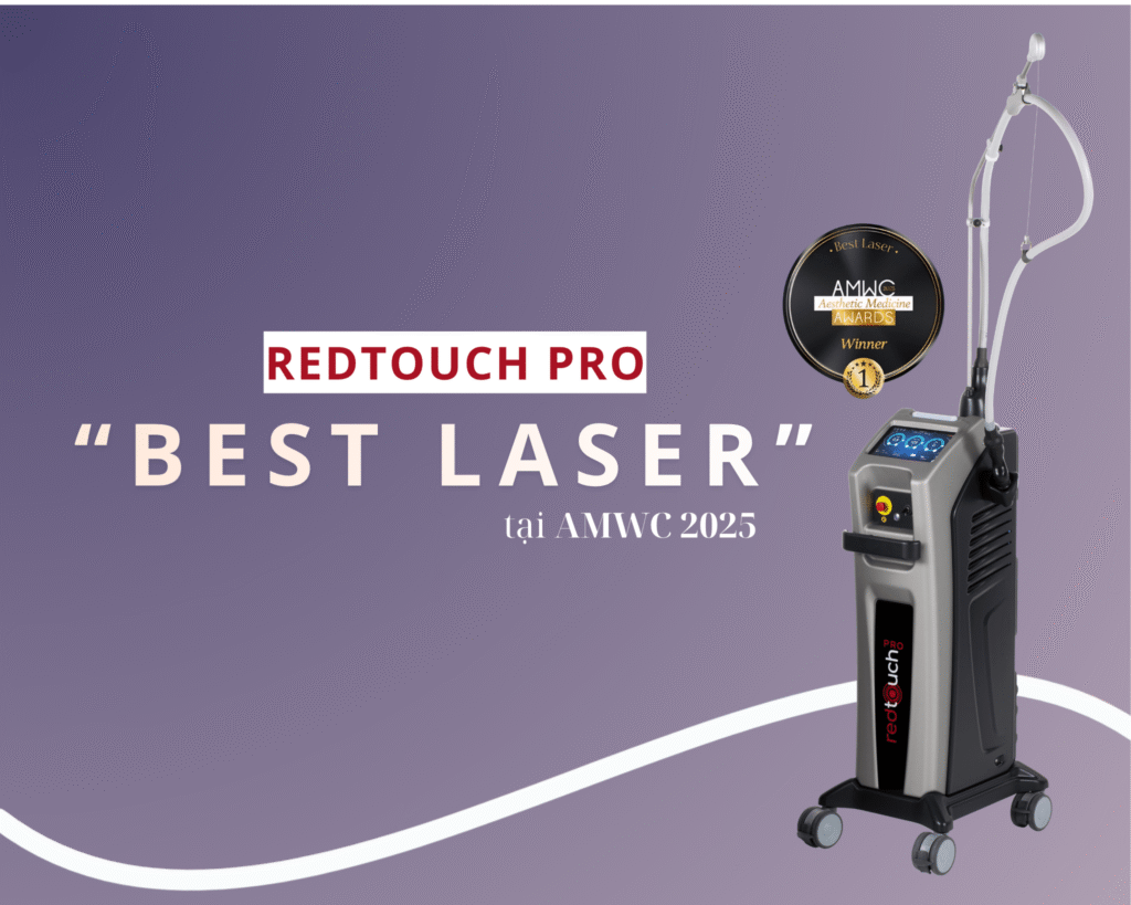 Máy trẻ hóa da mặt Redtouch Pro đạt giải “Best Laser” tại AMWC 2025